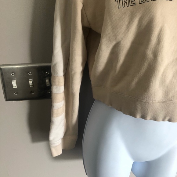 ADIDAS Neutral tan crop hoodie Sz. XS - Picture 6 of 8
